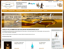 Tablet Screenshot of brennerei-back.de